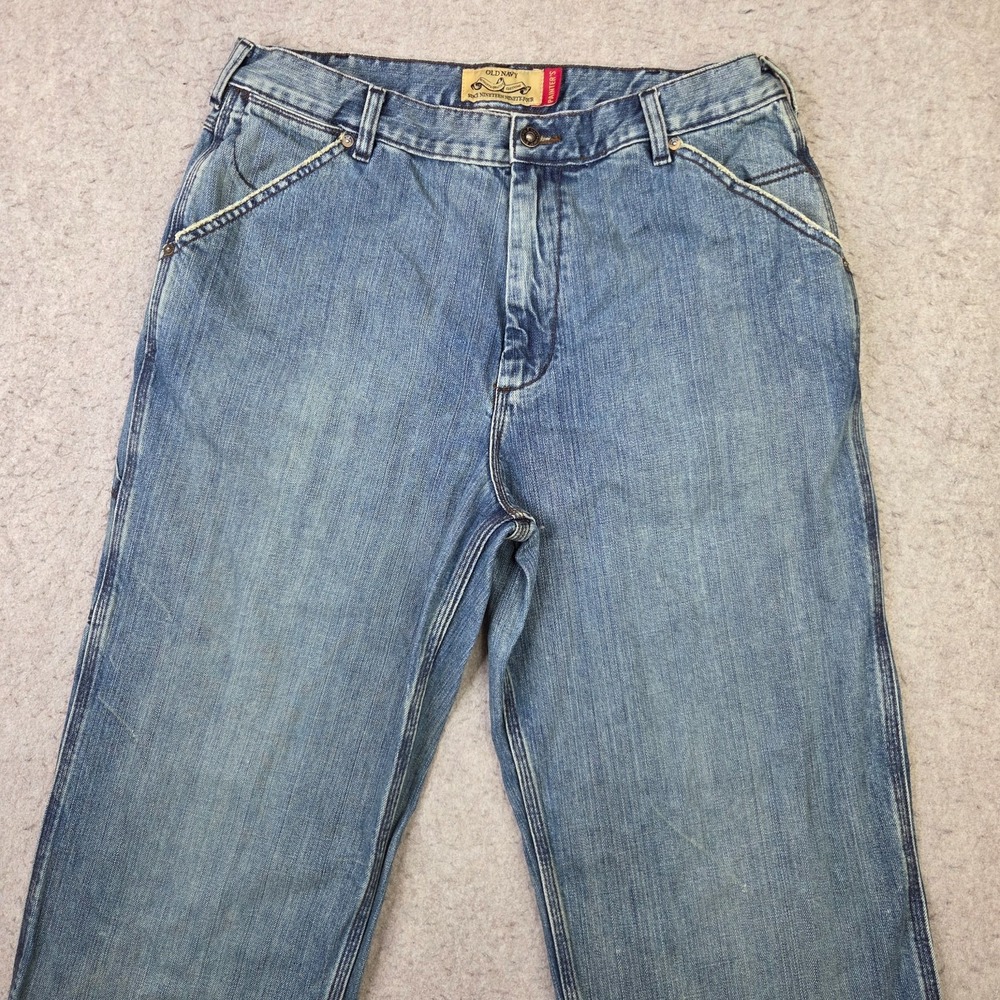 Vintage Y2K Old Navy Painters Jeans Mens 36x36 Carpenter Baggy Grunge Skater